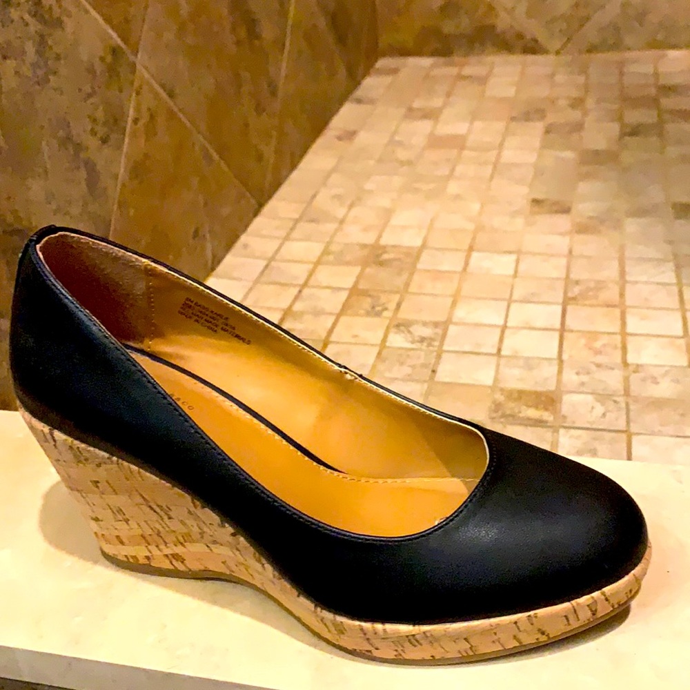 Black Cork Wedges